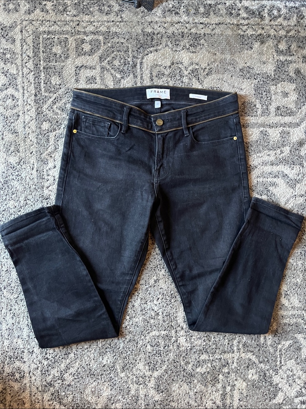 Frame Denim Le Garçon Black Jeans